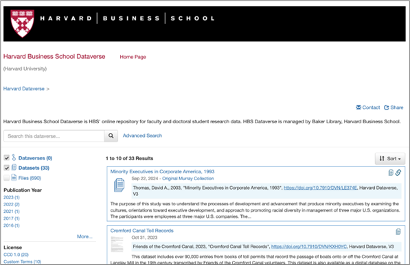 Example of a Harvard-affiliated department