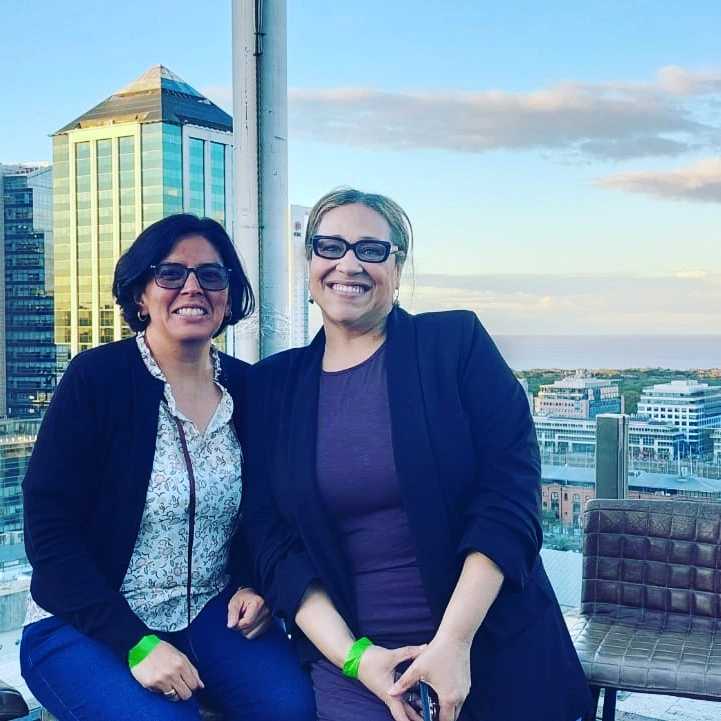 CIMMYT presenter (left) and Harvard Dataverse's Sonia Barbosa (right)